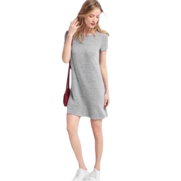 Gap Light Grey Softspun Short Sleeve Dress Size Small - Picture 6 of 6